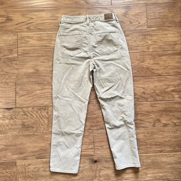 American Eagle Jeans Women's Size 10 Tan Mom Straight Corduroy Stretch - Picture 2 of 13